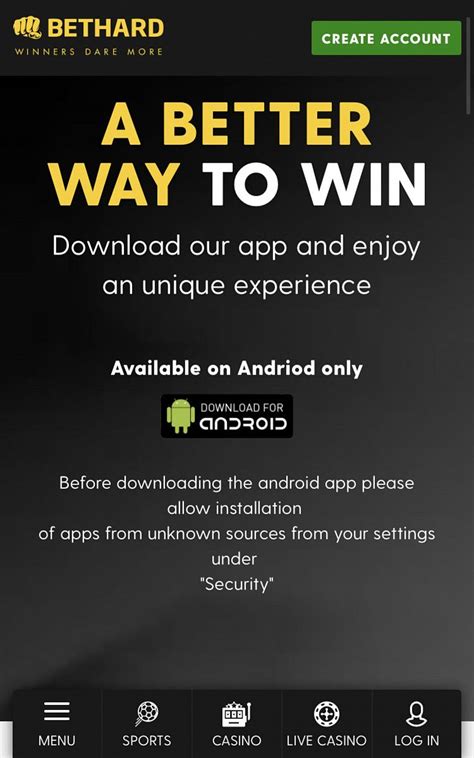 Bethard App Download for Android (.apk) and iOS for Sports Betting.